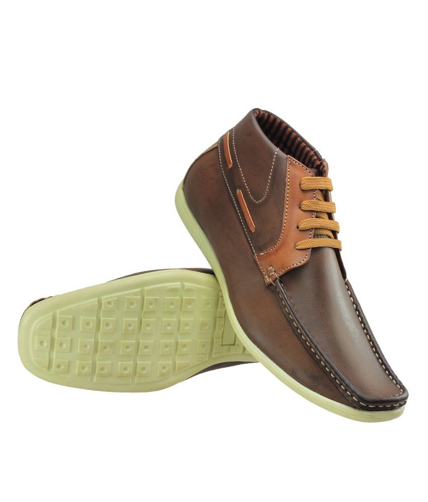 mens brown smart casual shoes