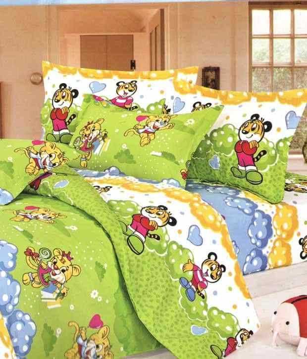 Titlis Kid & Teen Special Rosa Double Bed Sheet & 2 Pillow Covers With