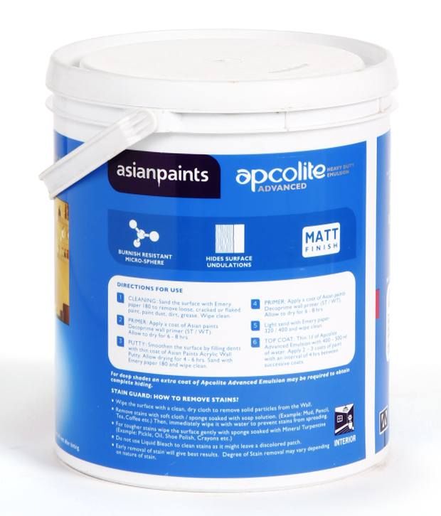 Buy Asian Paints Apcolite Advance Heavy Duty Emulsion Interior Paints Green Apple Online at