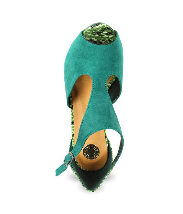 Cobblerz Appealing Green Heeled Sandals Price in India- Buy Cobblerz ...