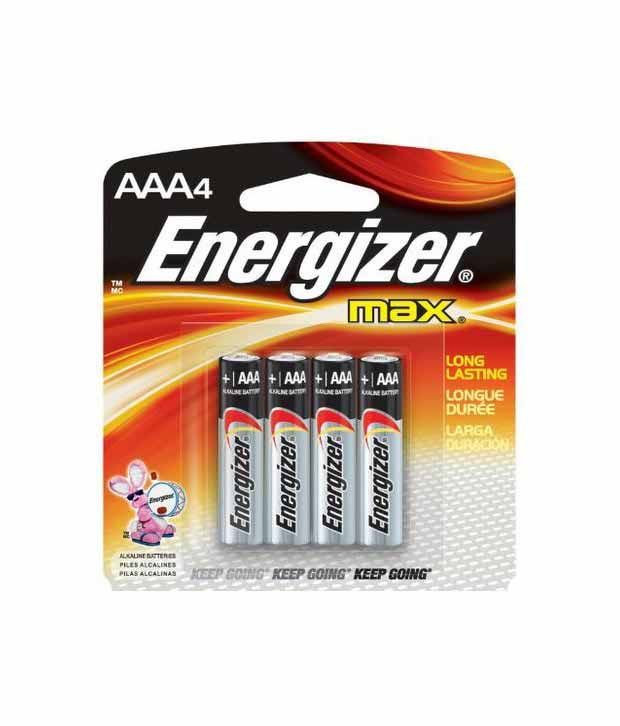 Energizer Max E92BP4 'AAA' Alkaline Battery Max Price in India Buy