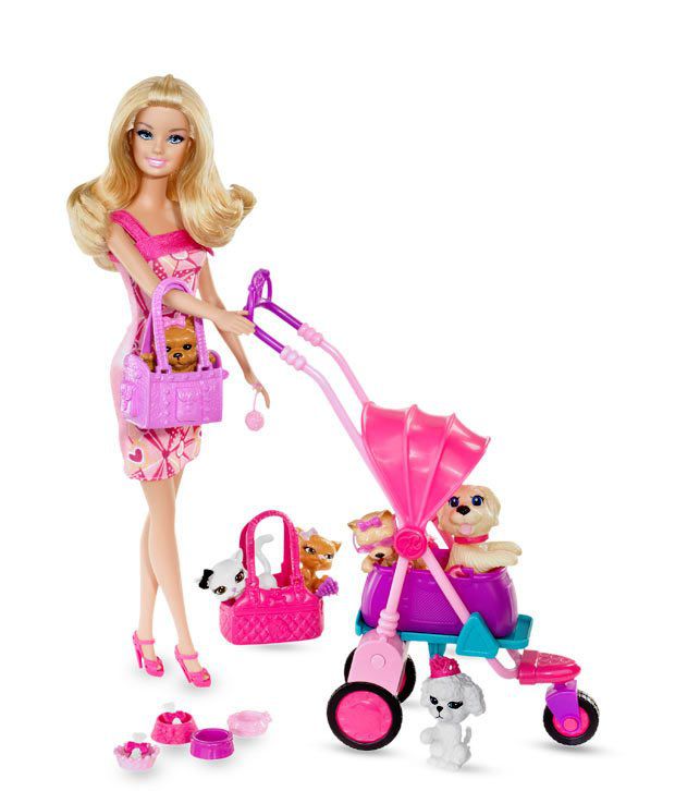 Barbie Strollin Pups Playset - Buy Barbie Strollin Pups Playset Online