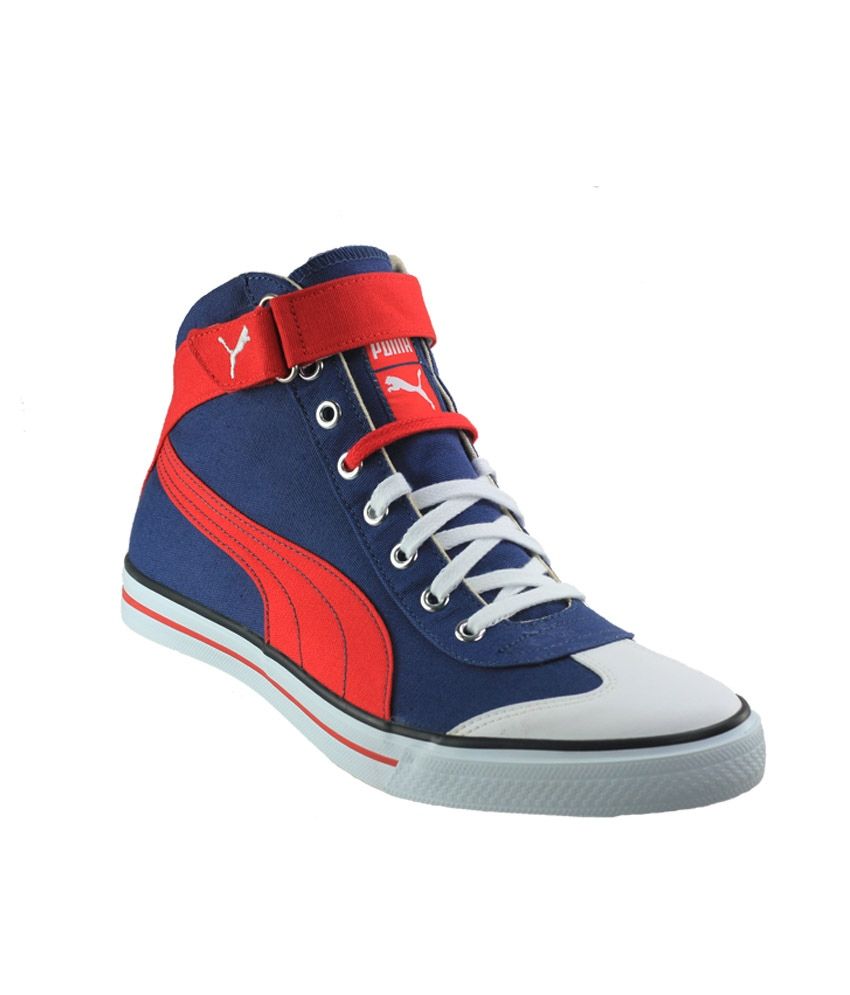 red white blue puma