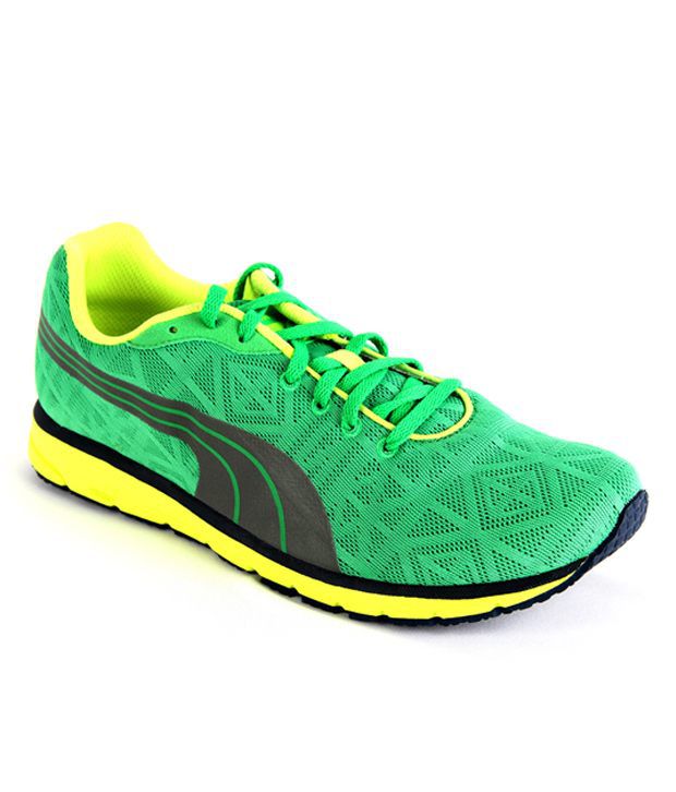 puma green running shoes