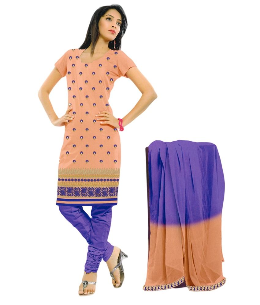 lavender colour churidar material