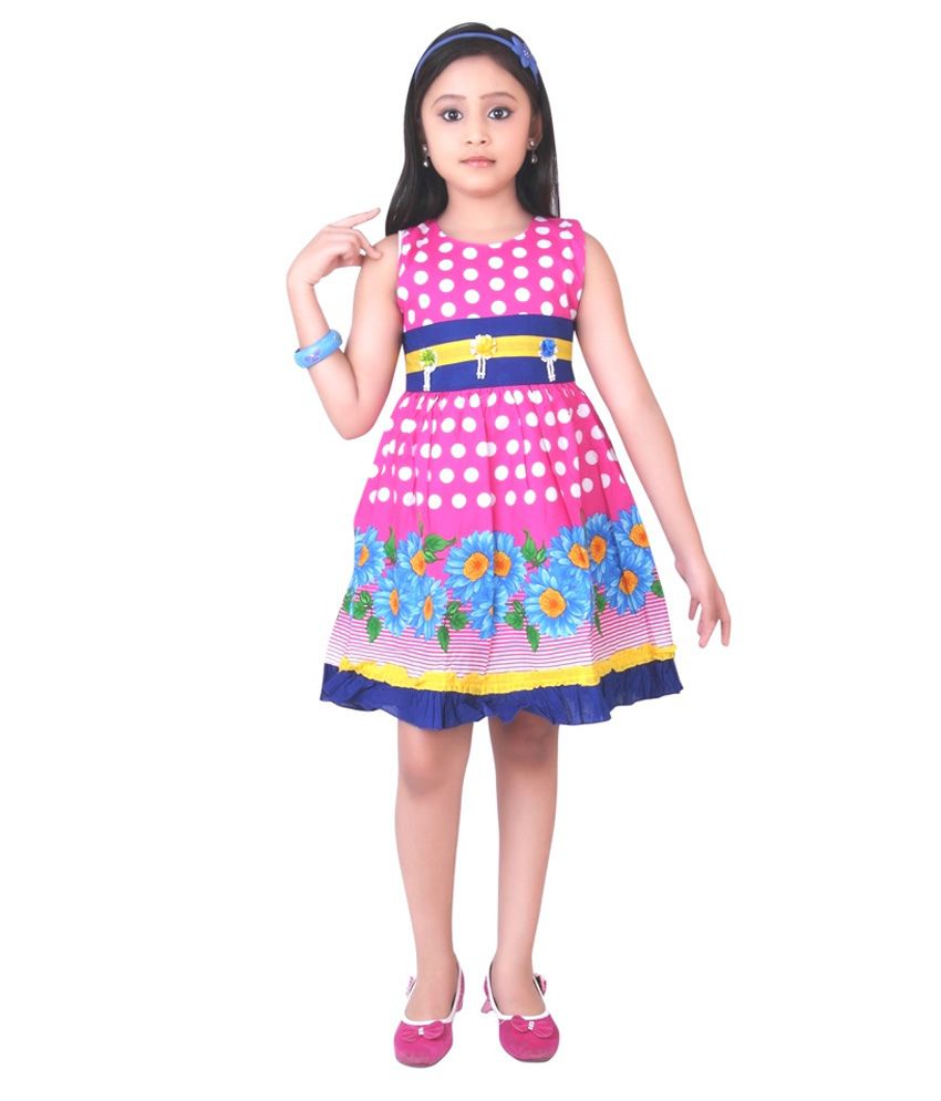Snail Pink Frocks For Girls - Buy Snail Pink Frocks For Girls Online at ...