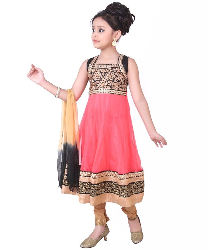 Snail Pink Salwar Suits For Girls - Buy Snail Pink Salwar Suits For ...