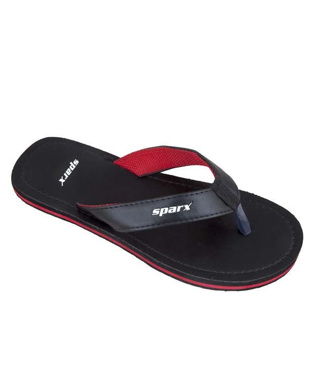 Sparx Black Slippers & Flip Flops available at SnapDeal for Rs.296
