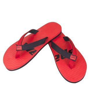 sparx slippers red and black