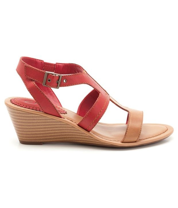 Clarks Red Wedges Price in India- Buy Clarks Red Wedges Online at Snapdeal