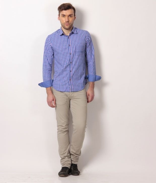 checkered chinos