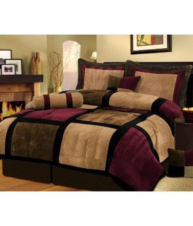 Solid Micro Suede Patchwork Duvet Cover, Chezmoi Collection Black Duvet Cover