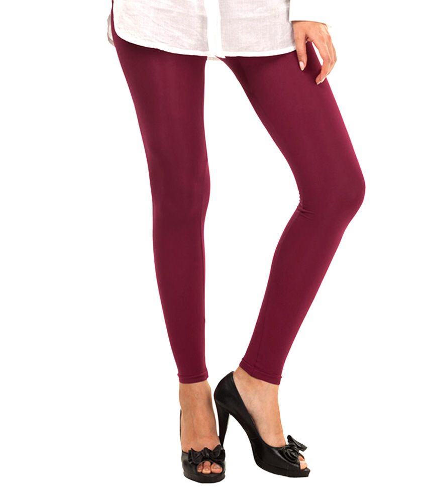 maroon workout leggings