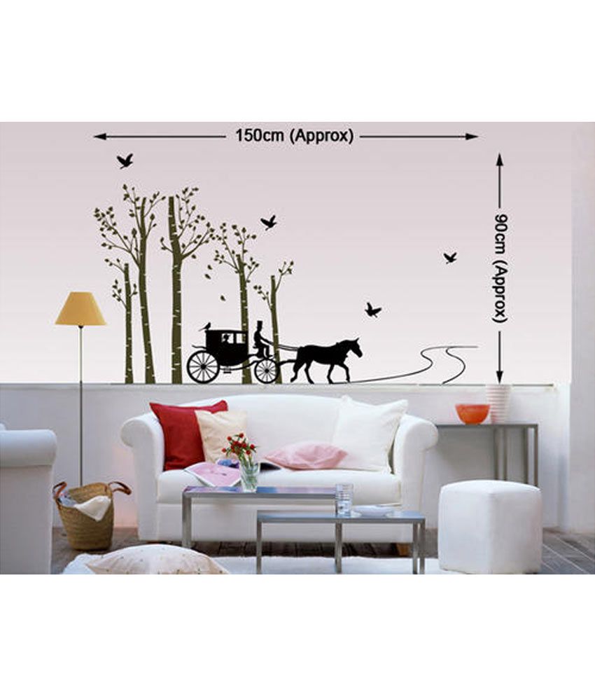 Decals Arts Printed PVC Vinyl Multicolour Wall  Stickers 
