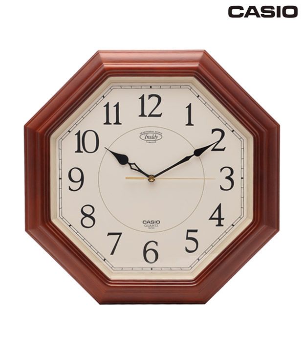 Casio Brown & White Wall Clock: Buy Casio Brown & White Wall Clock at ...