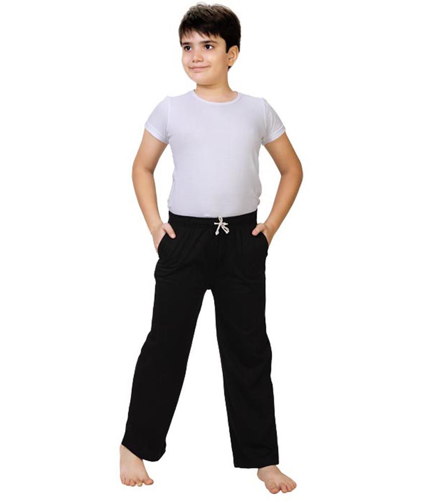     			Dongli Smart Boys Cotton Trackpants - Black