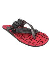 Roony Red & Black Floater Sandals