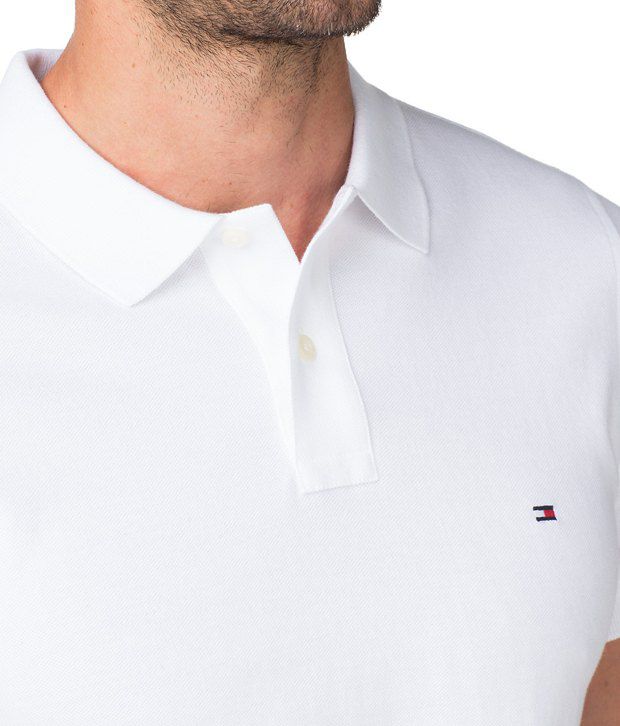 Tommy Hilfiger White Polo T Shirt - Buy 