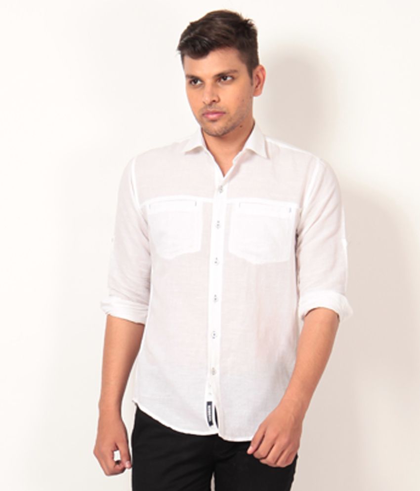 white casual shirt men's