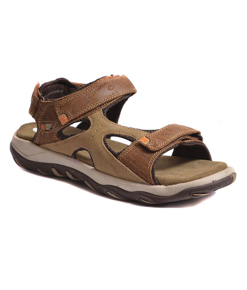 Woodland Camel Leather Sandals Price in India- Buy Woodland Camel ...