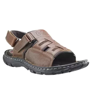 Lee Cooper Men's Dark Brown Leather Sandals and Floaters - 8 UK/India (42  EU) : Amazon.in: Shoes & Handbags