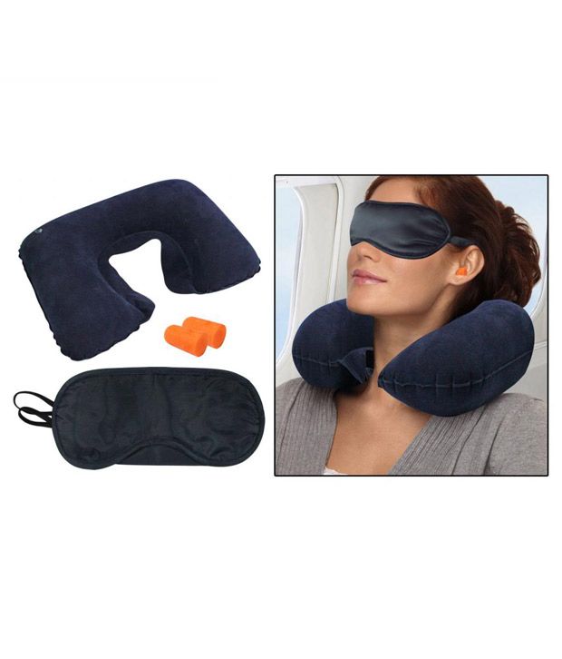 Neck Cushion, Eye Mask & Ear Plugs Travel Combo Buy Neck Cushion