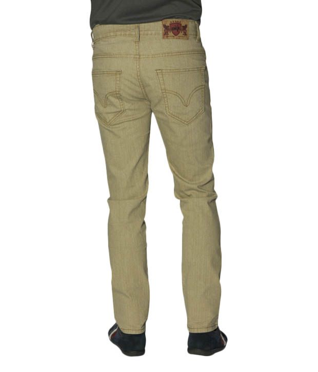 CMYK Beige Slim Fit Jeans - Buy CMYK Beige Slim Fit Jeans Online at ...