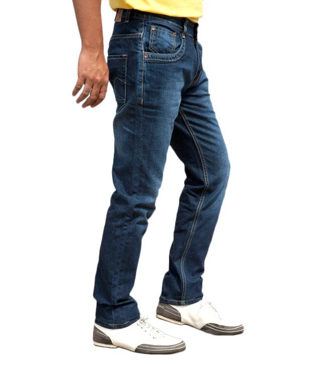 CMYK Blue Narrow Fit Jeans - Buy CMYK Blue Narrow Fit Jeans Online at ...