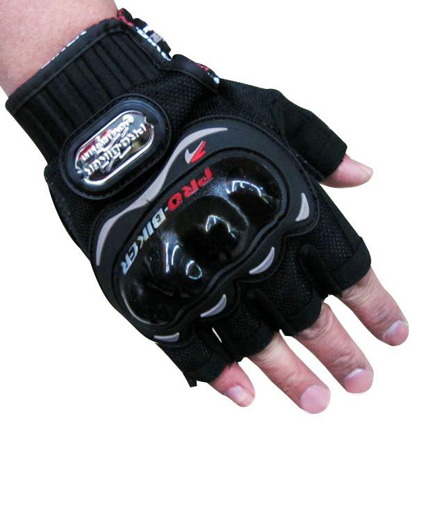 Pro Biker - Gloves Half - Black - Size (XL) - Buy Biker Gear ...