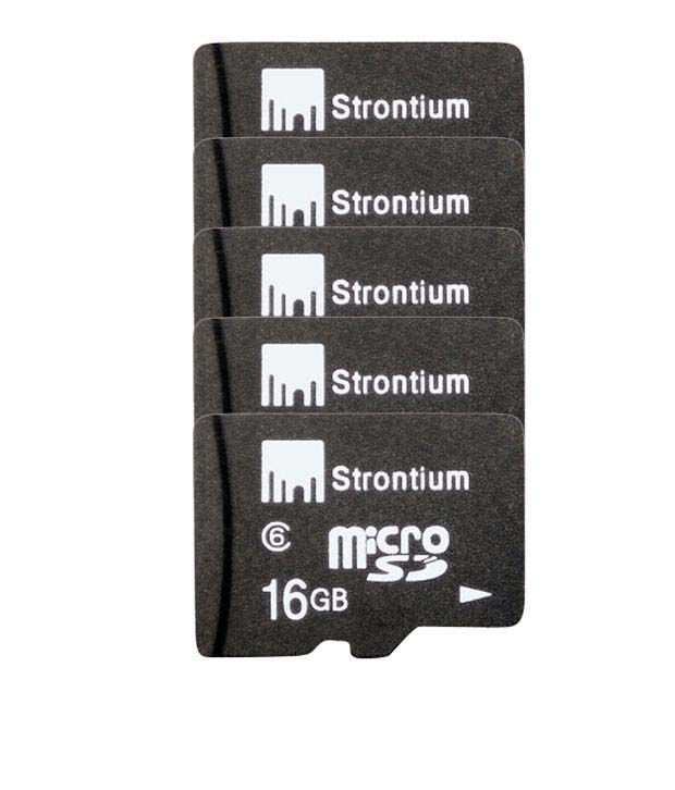     			Strontium 16 GB Micro SD Card Class 6 (Pack of 5)