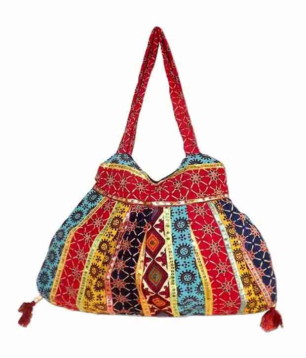 Treasure of Thar Designer Rajasthani Handicraft Multicolor Handbag
