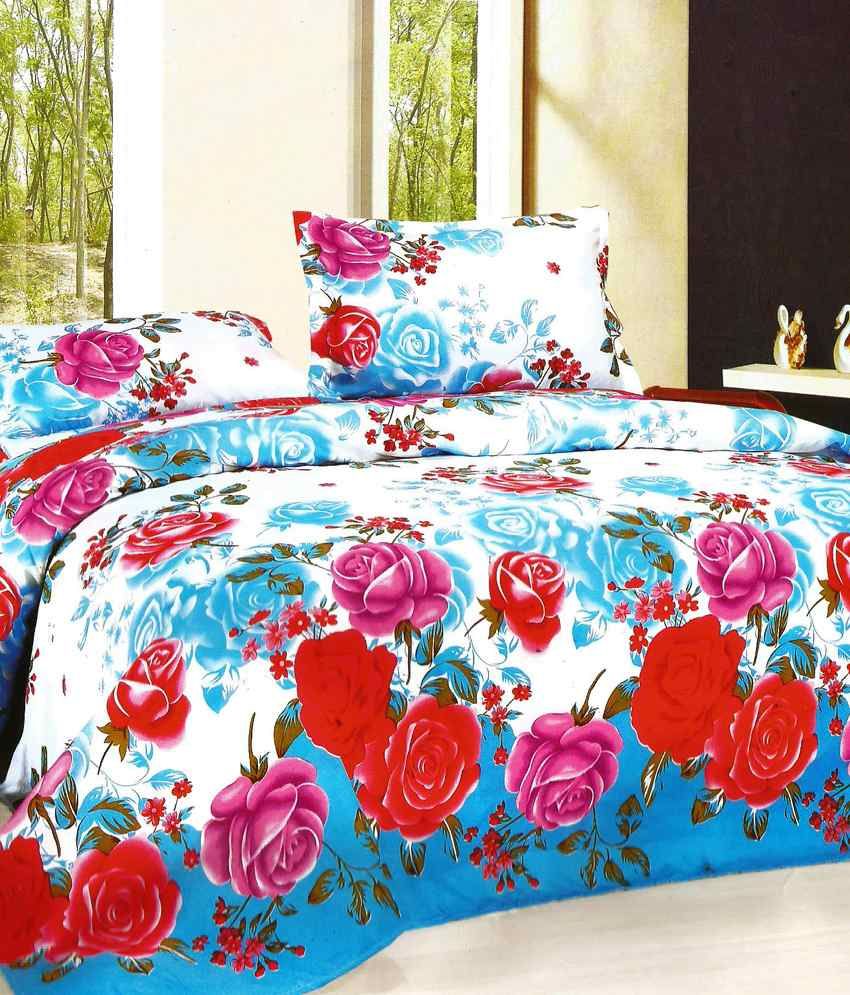 Download Amethyst Lovely 4 Double Bed Sheets And 8 Pillow Covers ...