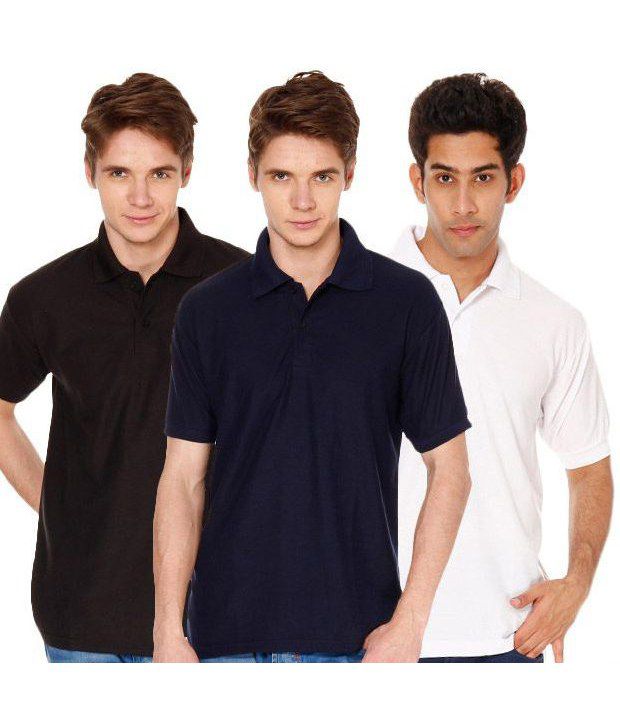 Kaizen Pack of 3 Classy Polo T-Shirts - Buy Kaizen Pack of 3 Classy ...