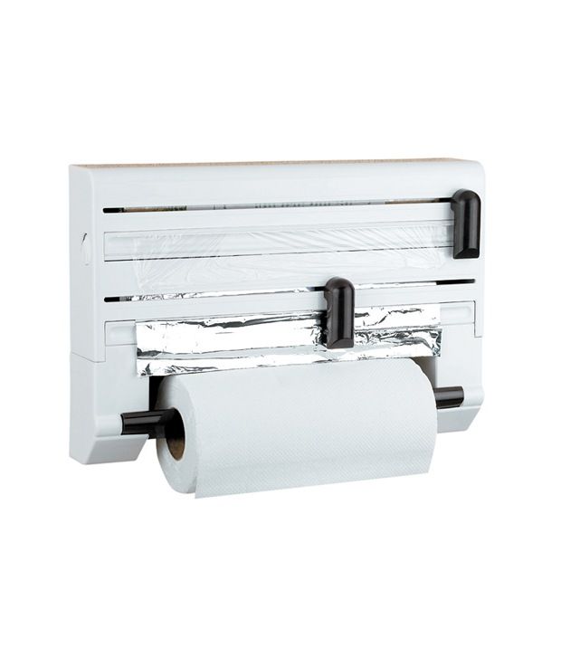 Prime Housewares Paper Roll Cling Aluminium Foil Dispenser Prime Housewares Paper Roll Cling Aluminium Foil Dispenser Kitchen Queen 3 In 1 Ivory