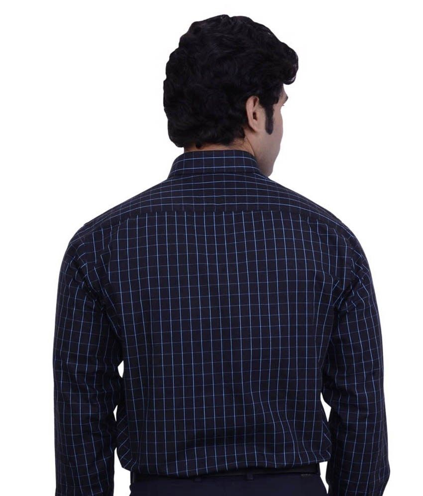 sky blue checks shirt