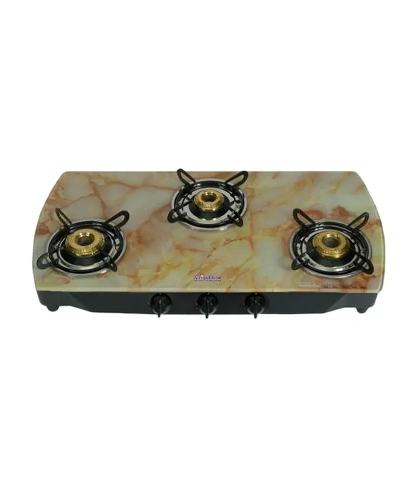 Surya marble gas stove deals 3 burner