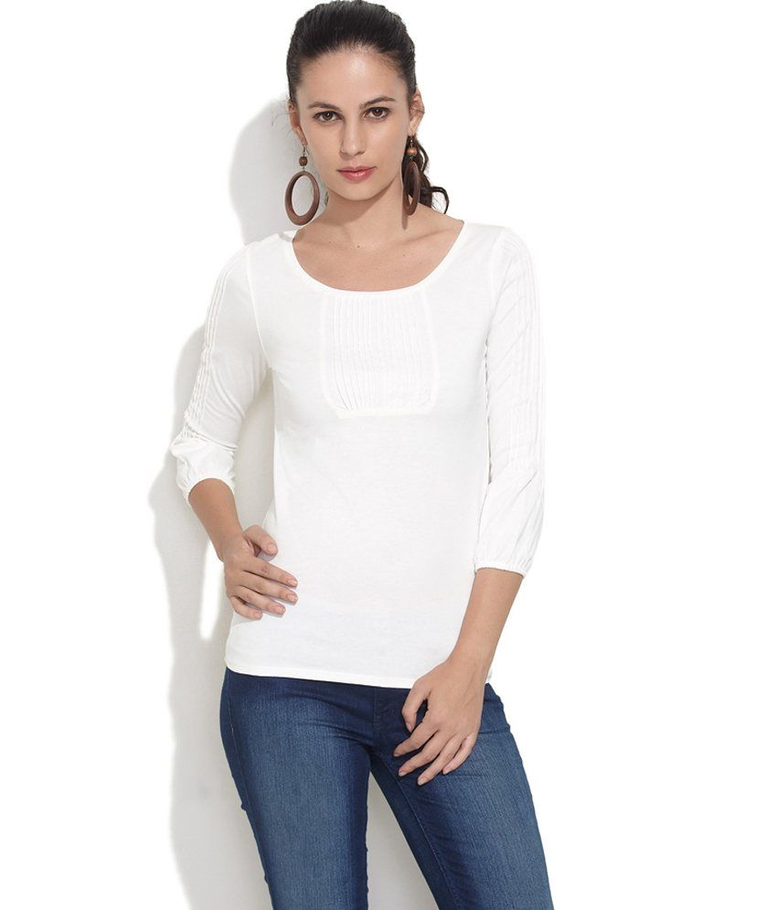 Rattrap White Pin Tuck Top - Buy Rattrap White Pin Tuck Top Online at ...