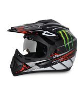 Vega Helmet - Off Road Monster (Black Base With Red Graphics)