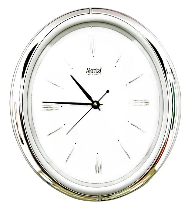 Ajanta Sb 1077 Silver Doom Glass Wall Clock Best In India