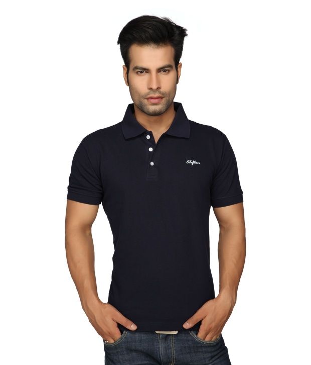 navy cotton polo
