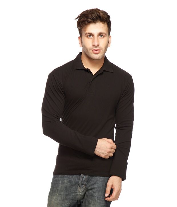 black polo t shirt full sleeve