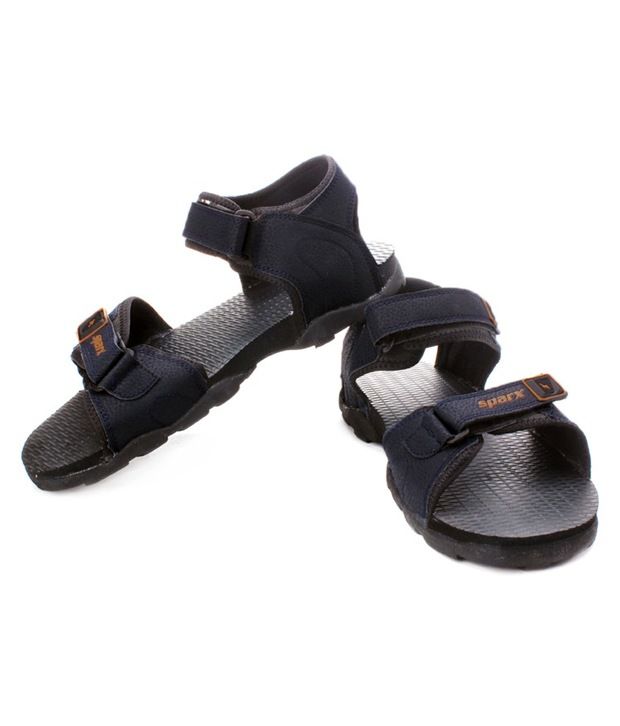 sparx navy blue orange sandals