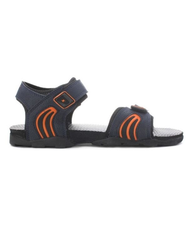sparx navy blue orange sandals