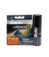 Gillette Mach3 Pack of 8 Cartridges with Foam