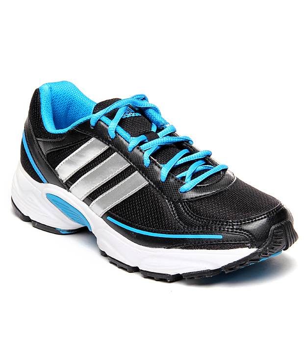 Adidas Bright Black And Silver Running Shoes - Buy Adidas Bright Black ...