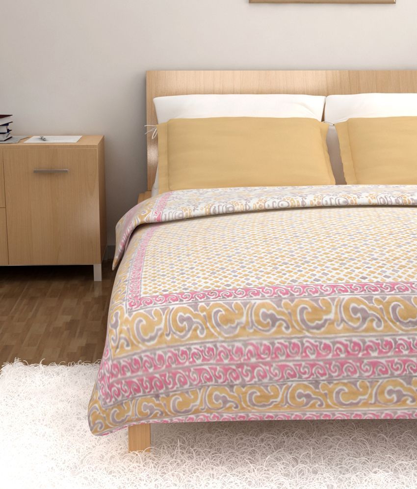 Ratan Jaipur Yellow Traditional Cotton Quilt Bed Linen Buy Ratan