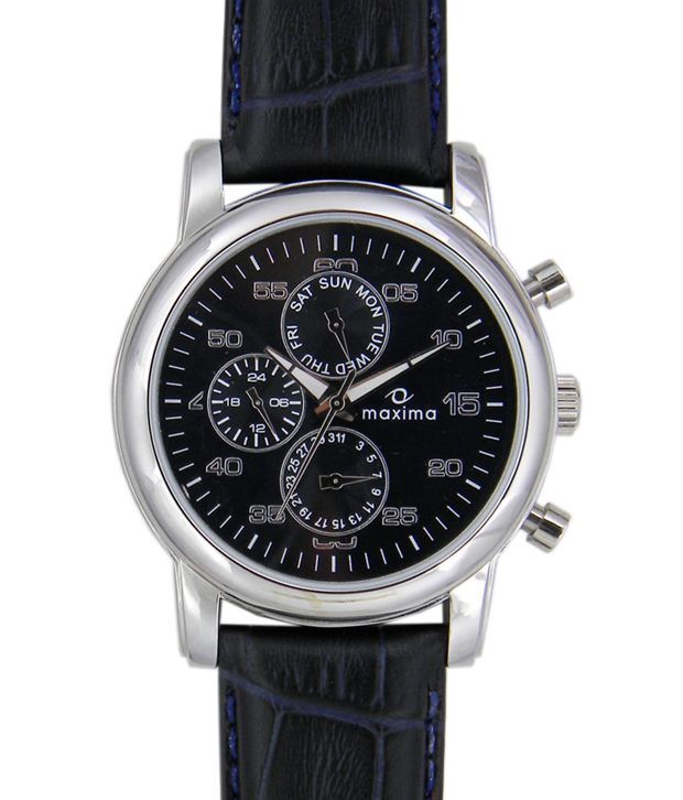 Maxima 26840LMGI Black Dial Watch Buy Maxima 26840LMGI Black Dial Watch Online at Best Prices