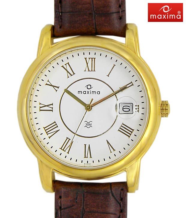 maxima watches golden colour