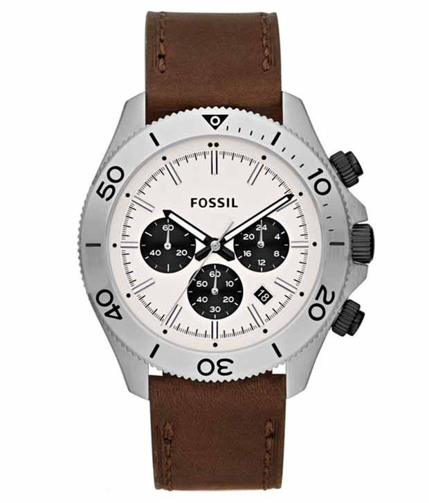 Retro Traveler Chronograph Leather Watch - Brown - Buy Retro Traveler ...