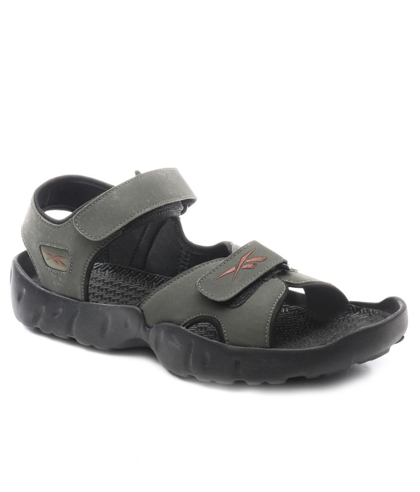 reebok grey floater sandals